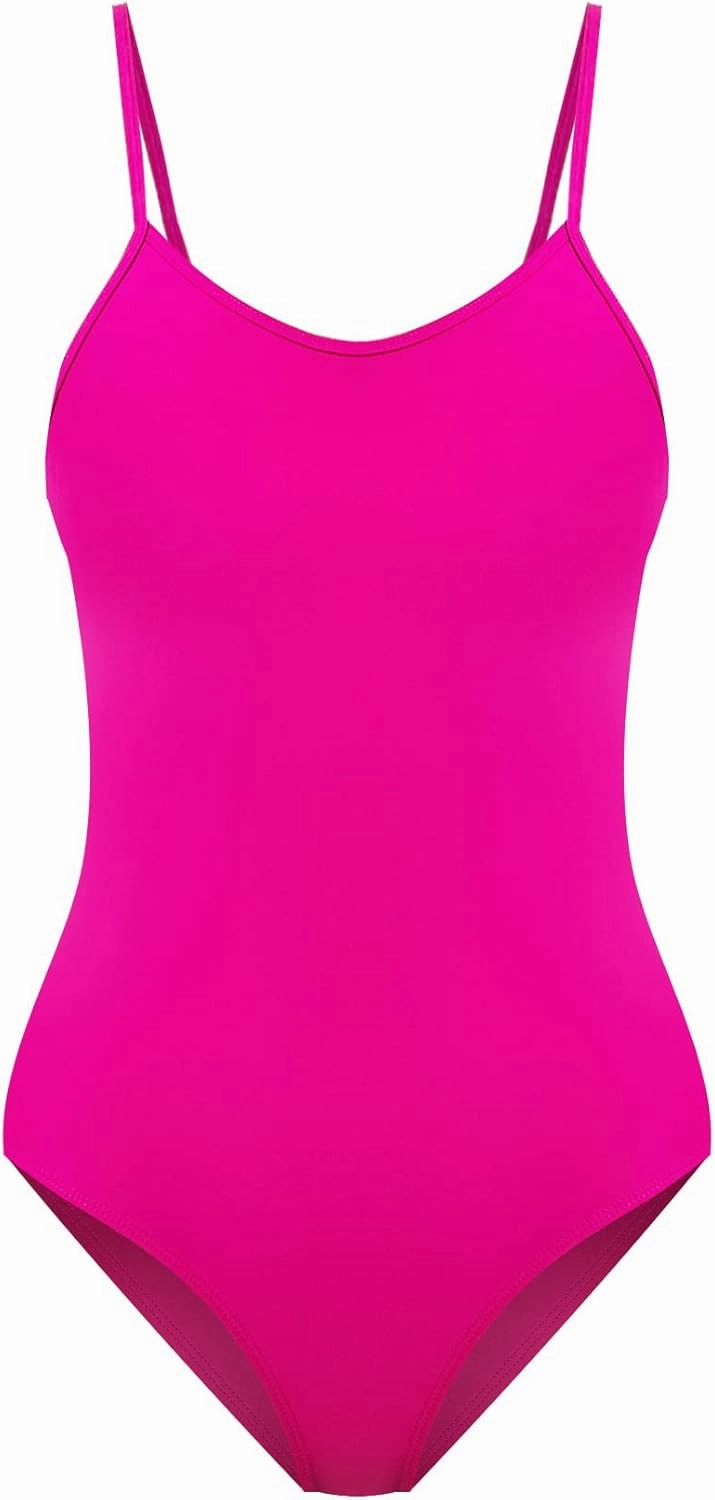 speerise Retro Criss Cross Back Onepiece Swimsuit, Adjustable Strap Swimwear