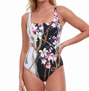 Square Neck One Piece Swimsuit In Got Amalfi Coast