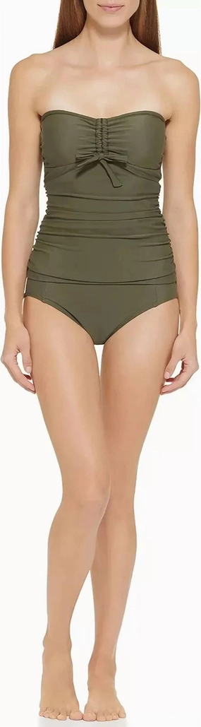 Strapless Tankini Top In Green