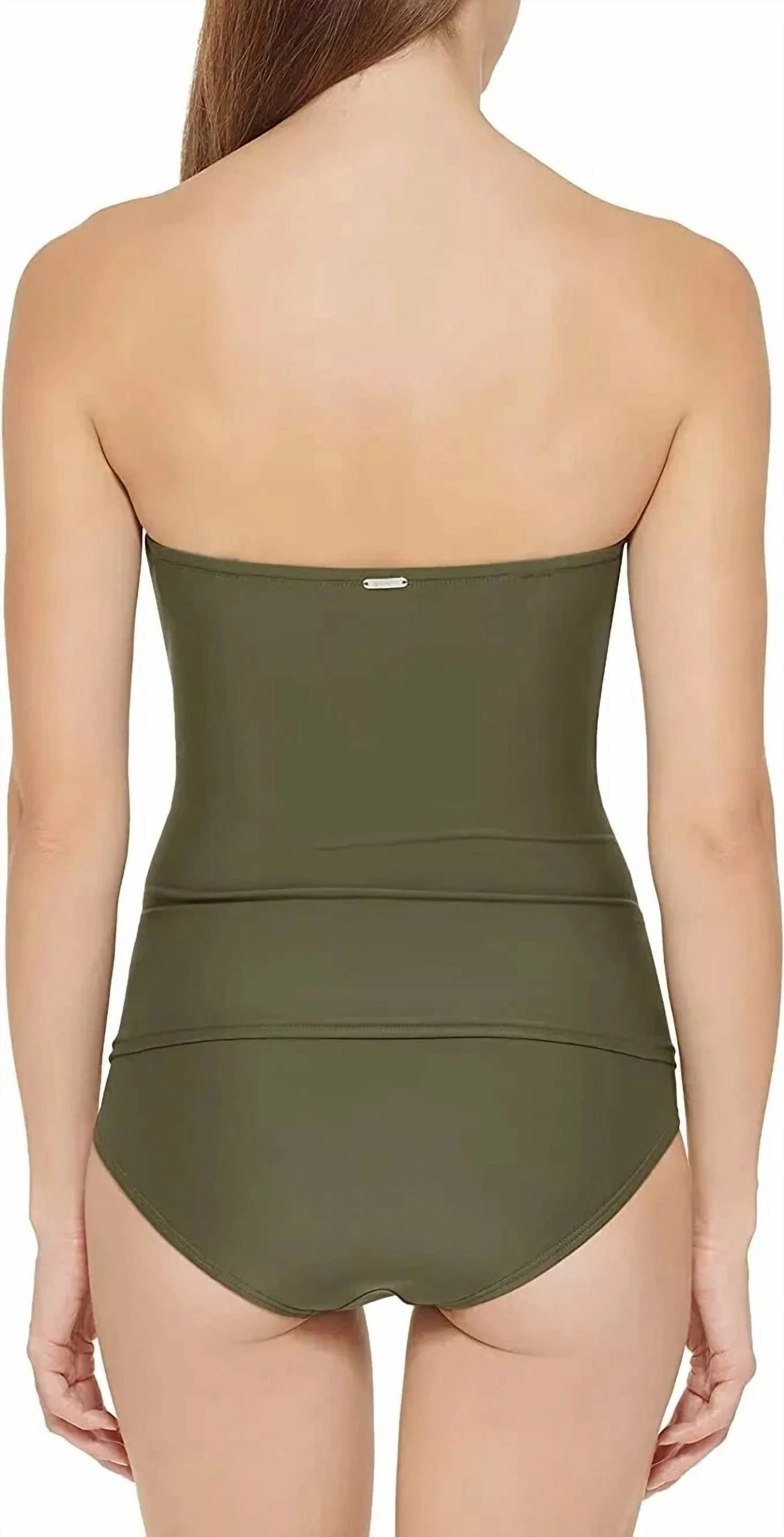 Strapless Tankini Top In Green