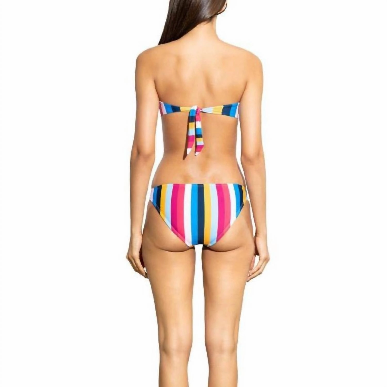 Stripe Classic Bikini Bottom In Rainbow