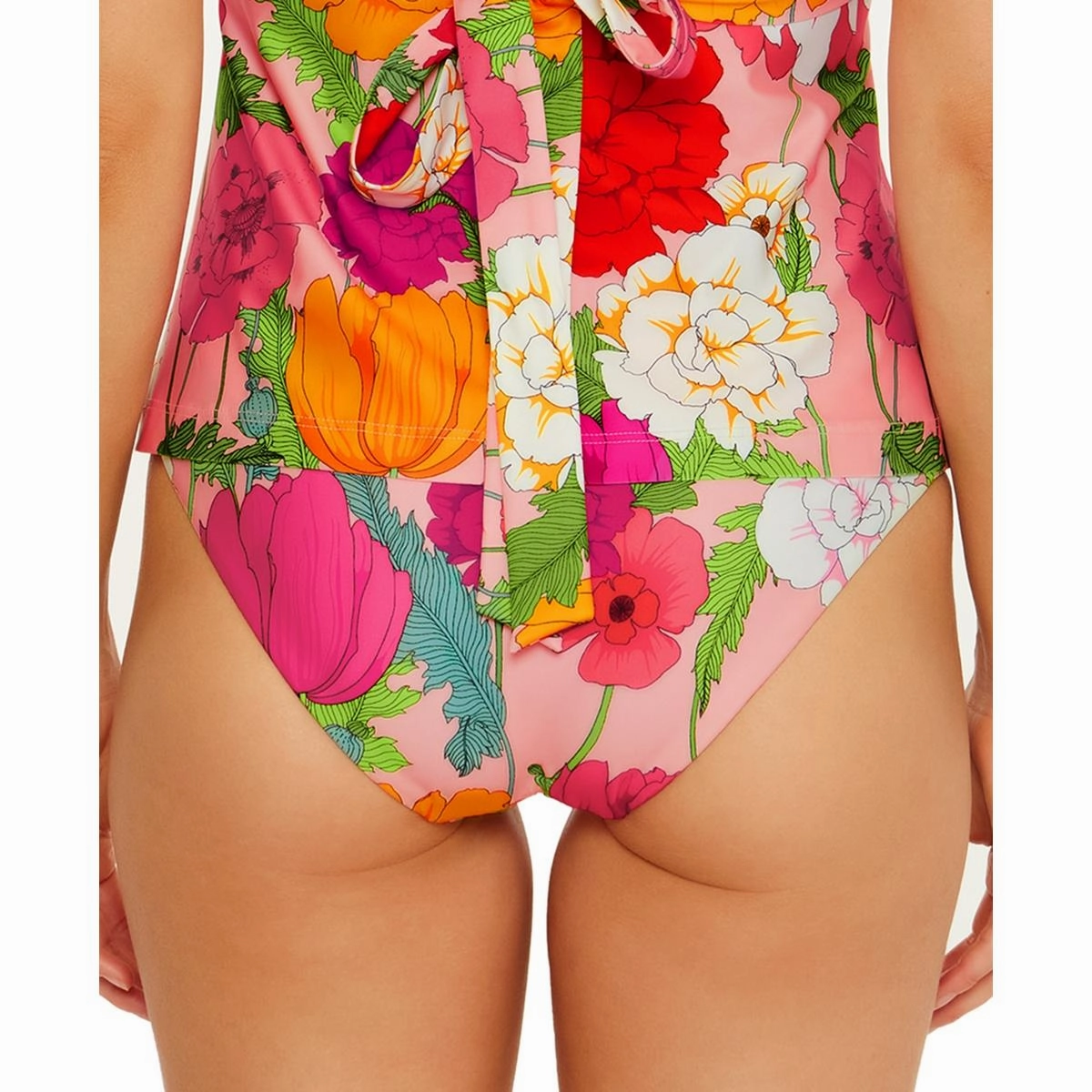 Sunny Bloom Womens Floral Print Hipster Swim Bottom Separates