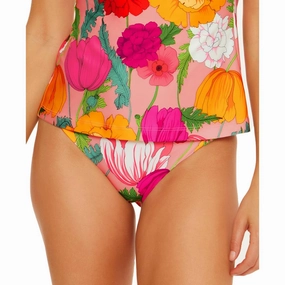 Sunny Bloom Womens Floral Print Hipster Swim Bottom Separates