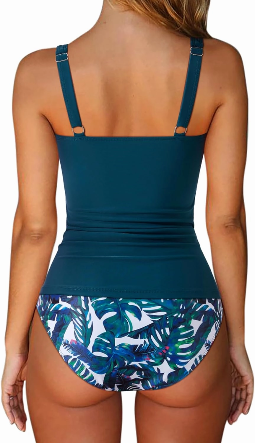 SUUKSESS Women Sexy Twist Push Up Tankini Swimsuit Tummy Control Bathing Suits