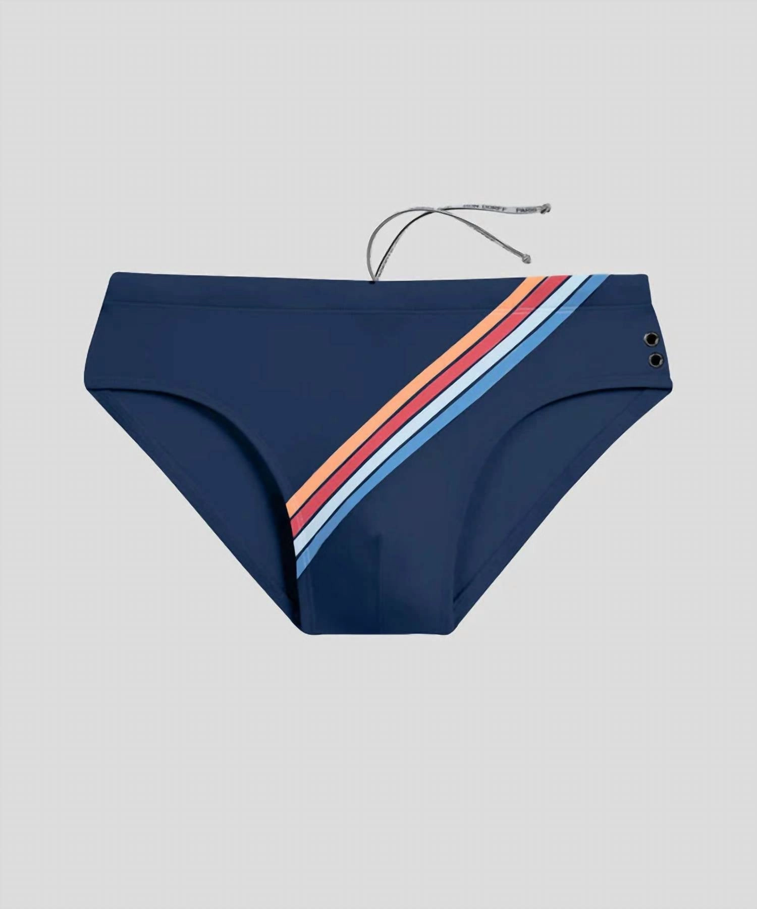 Swim Briefs Diagonal Stripes In Navy