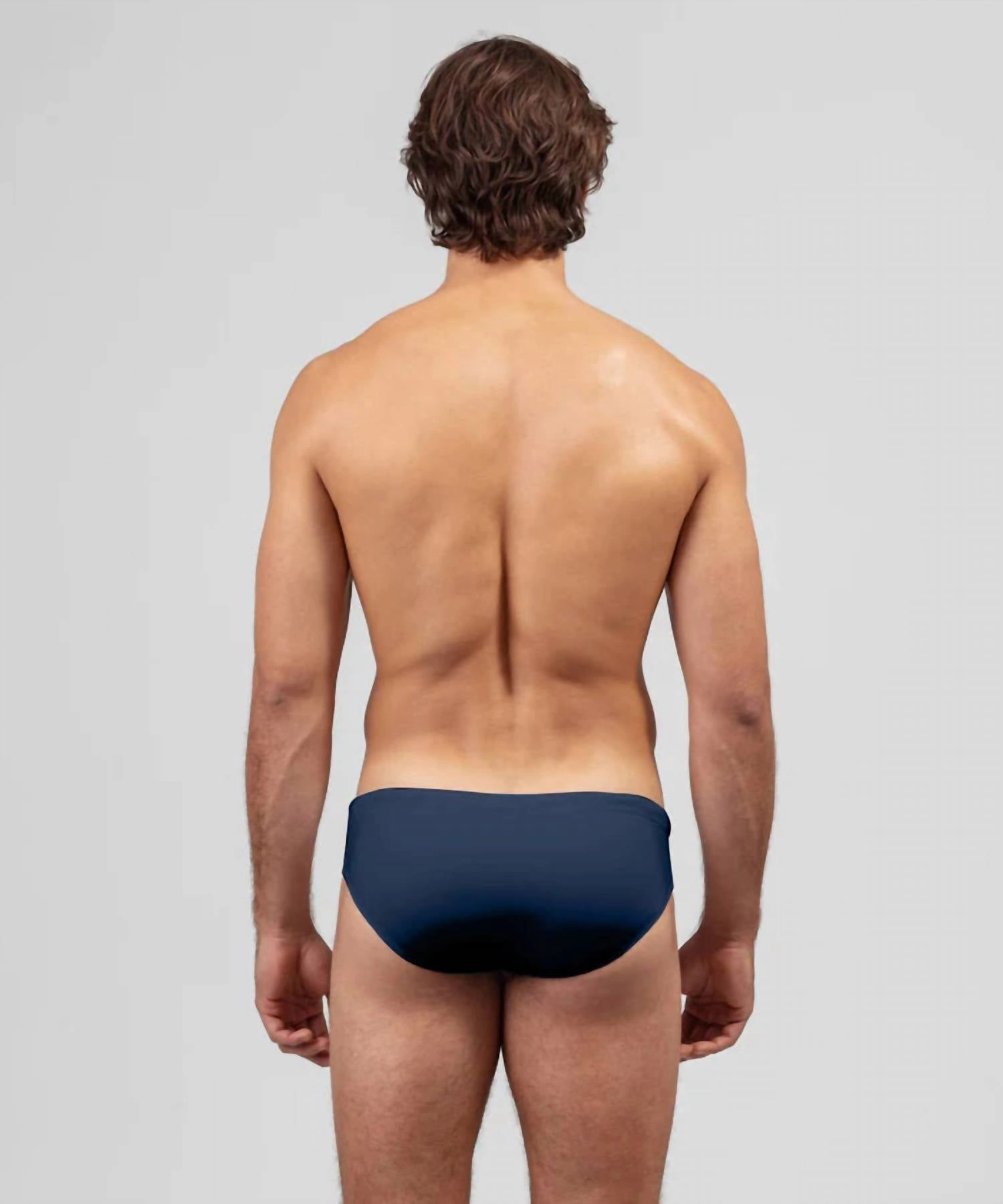 Swim Briefs Diagonal Stripes In Navy