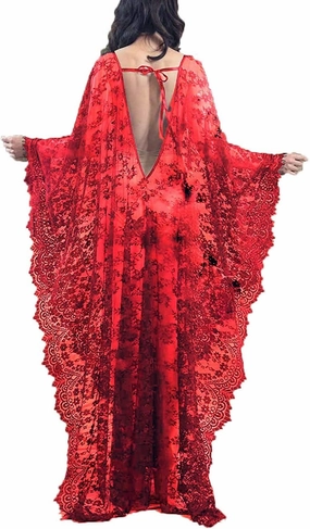 Swimsuit Cover Up Women plus size sheer see through sexy lace Kimono