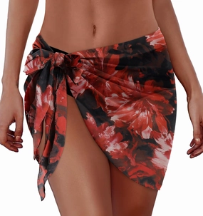 Swimsuit Coverups for Women Sarong Beach Bikini Wrap Sheer Short Skirt Chiffon Scarf for Swimwear