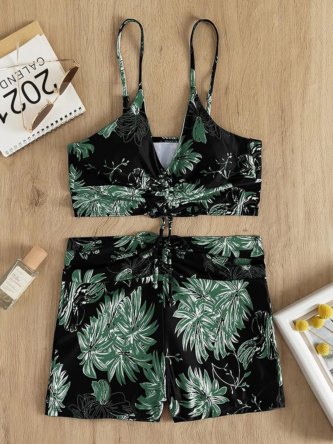 Swmmer Liket High Waisted Bikini Sets for Women Boy Shorts Swimsuits Sporty Bathing Suit