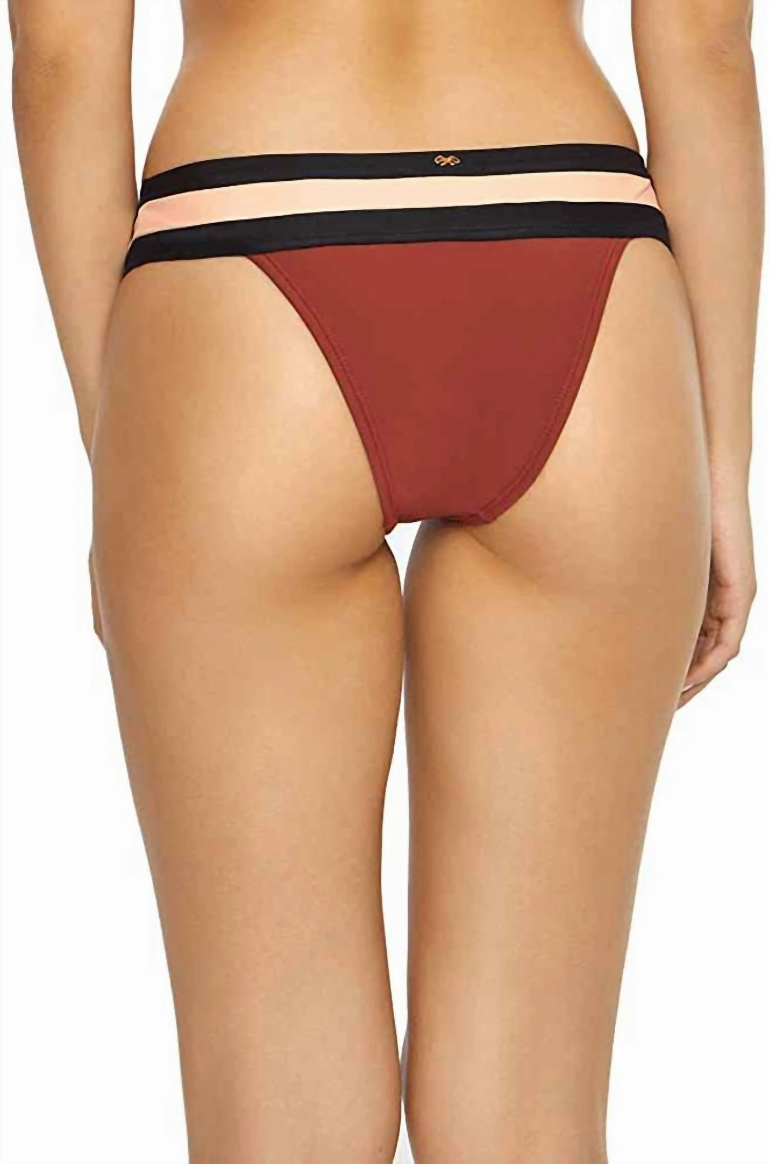 Teeny Colorblock Banded Full Cut Low Rise Bikini Bottoms In Multicolor