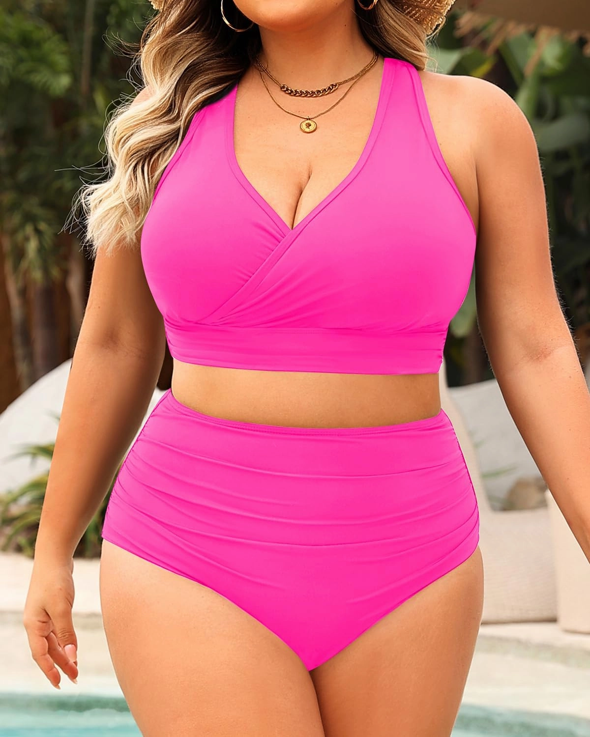 Tempt Me Plus Size High Waisted Bikini - Women Two Piece Swimsuit Tummy Control Bathing Suit 2025 Swimwear