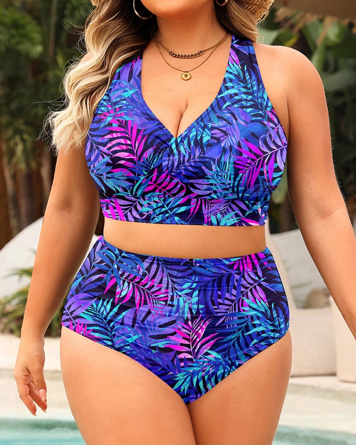Tempt Me Plus Size High Waisted Bikini - Women Two Piece Swimsuit Tummy Control Bathing Suit 2025 Swimwear