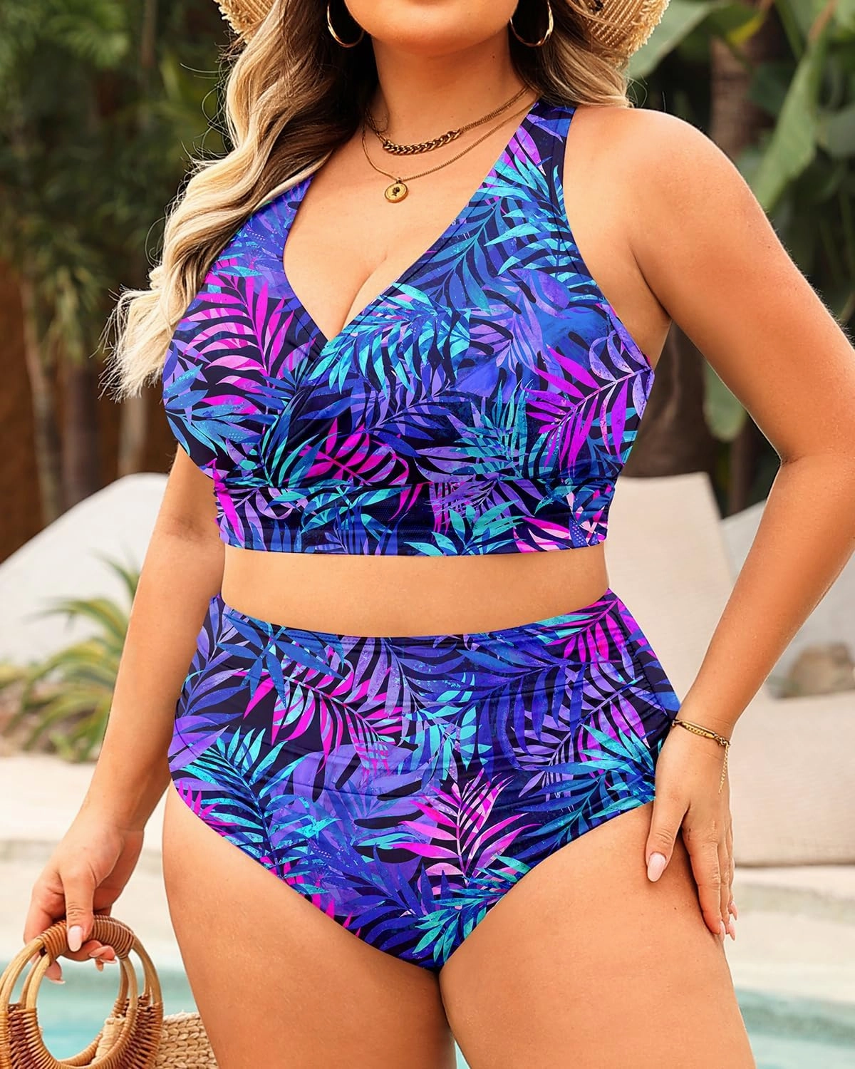 Tempt Me Plus Size High Waisted Bikini - Women Two Piece Swimsuit Tummy Control Bathing Suit 2025 Swimwear