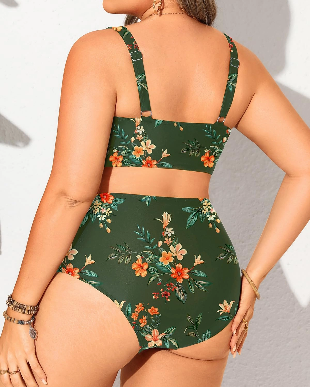 Tempt Me Plus Size Two Piece Bikini - Women High Waisted Swimsuits Bathing Suit Swimwear