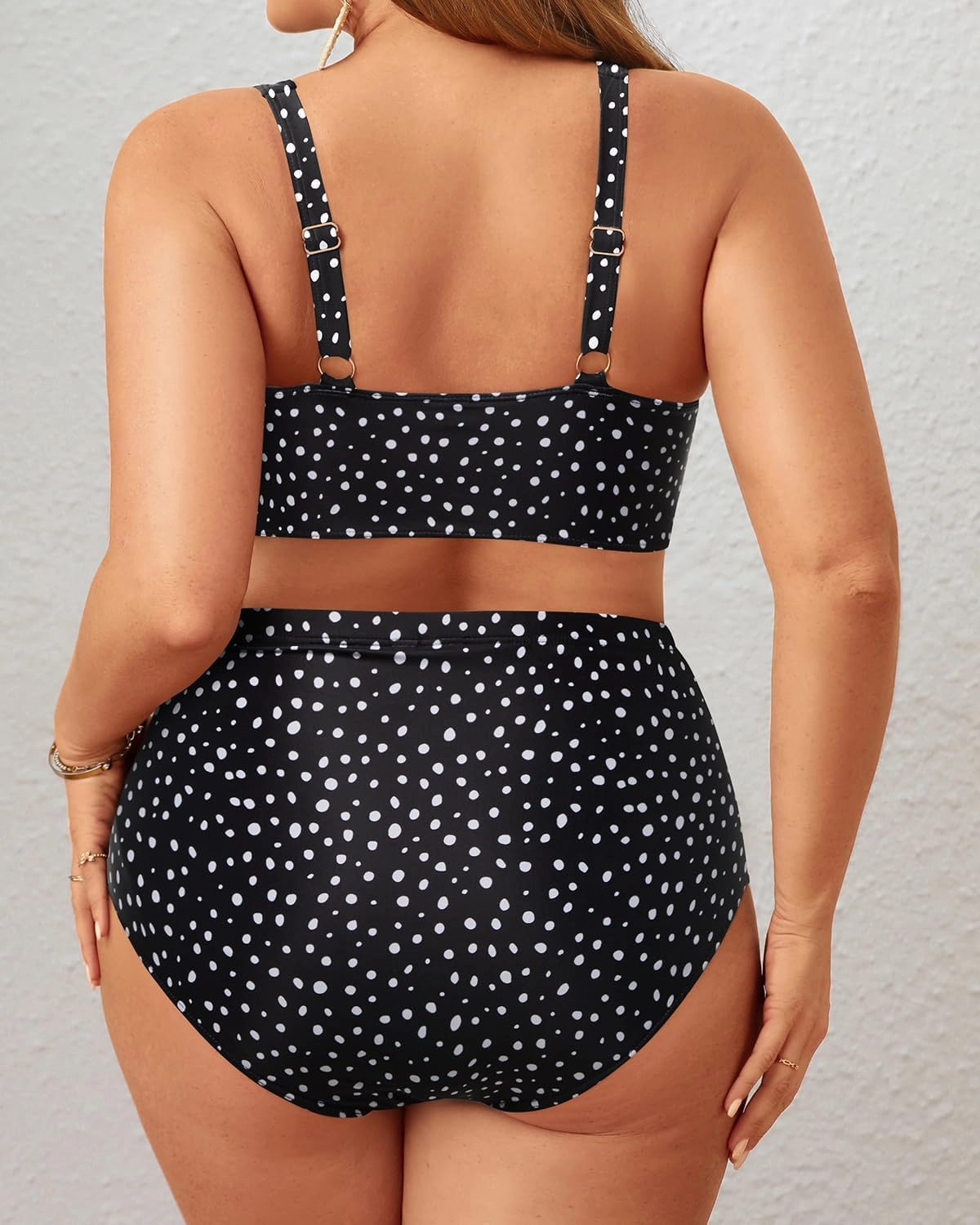 Tempt Me Plus Size Two Piece Swimsuit - High Waisted Bikini Set Tummy Control Bathing Suits for Women