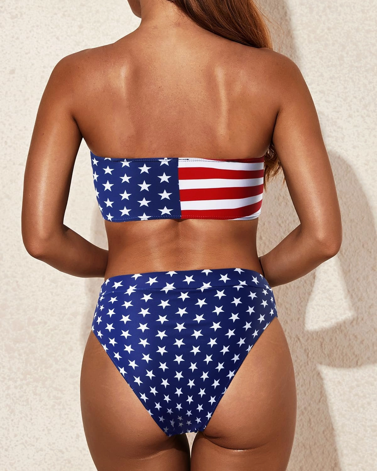 Tempt Me Women Bandeau Bikini Set Strapless Two Piece Sexy Swimsuit High Waisted High Cut Bathing Suits Cheeky Swimwear