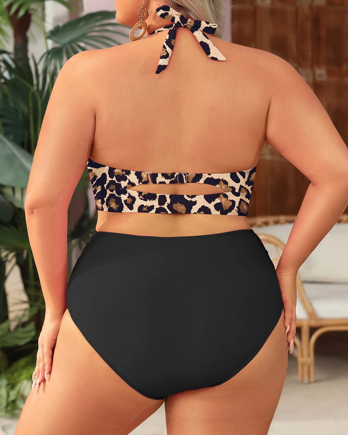 Tempt Me Women Plus Size Bikini High Waisted Swimsuits Mesh Tummy Control Two Piece Bathing Suit