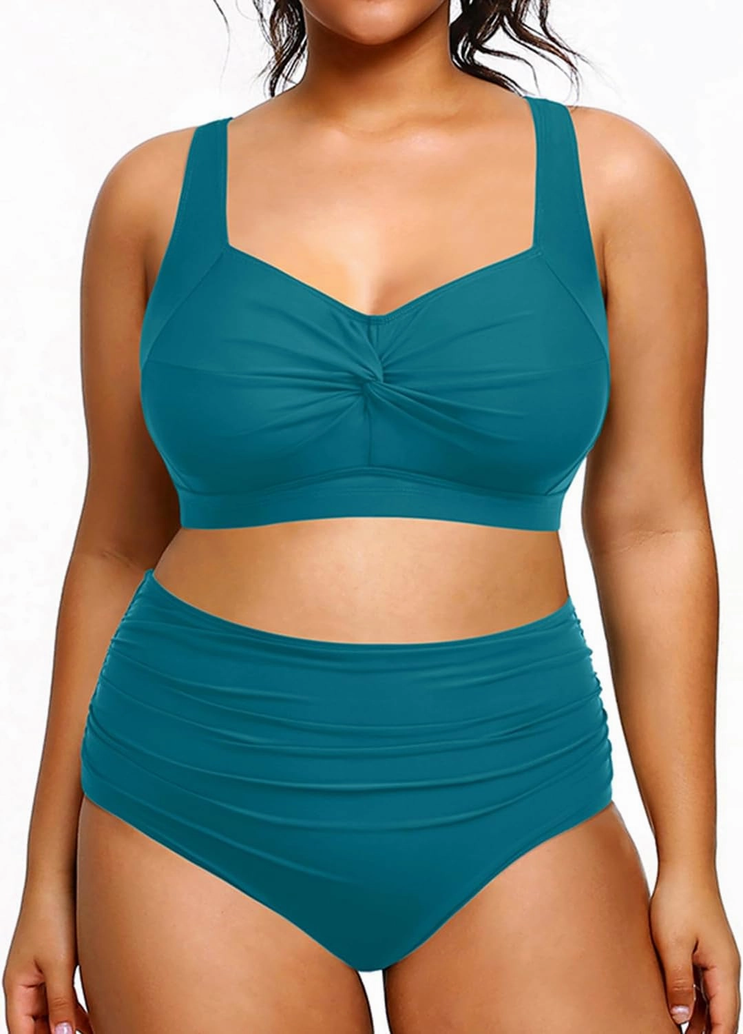 Tempt Me Women Plus Size High Waisted Bikini Set Two Piece Swimsuit Tummy Control Bathing Suits