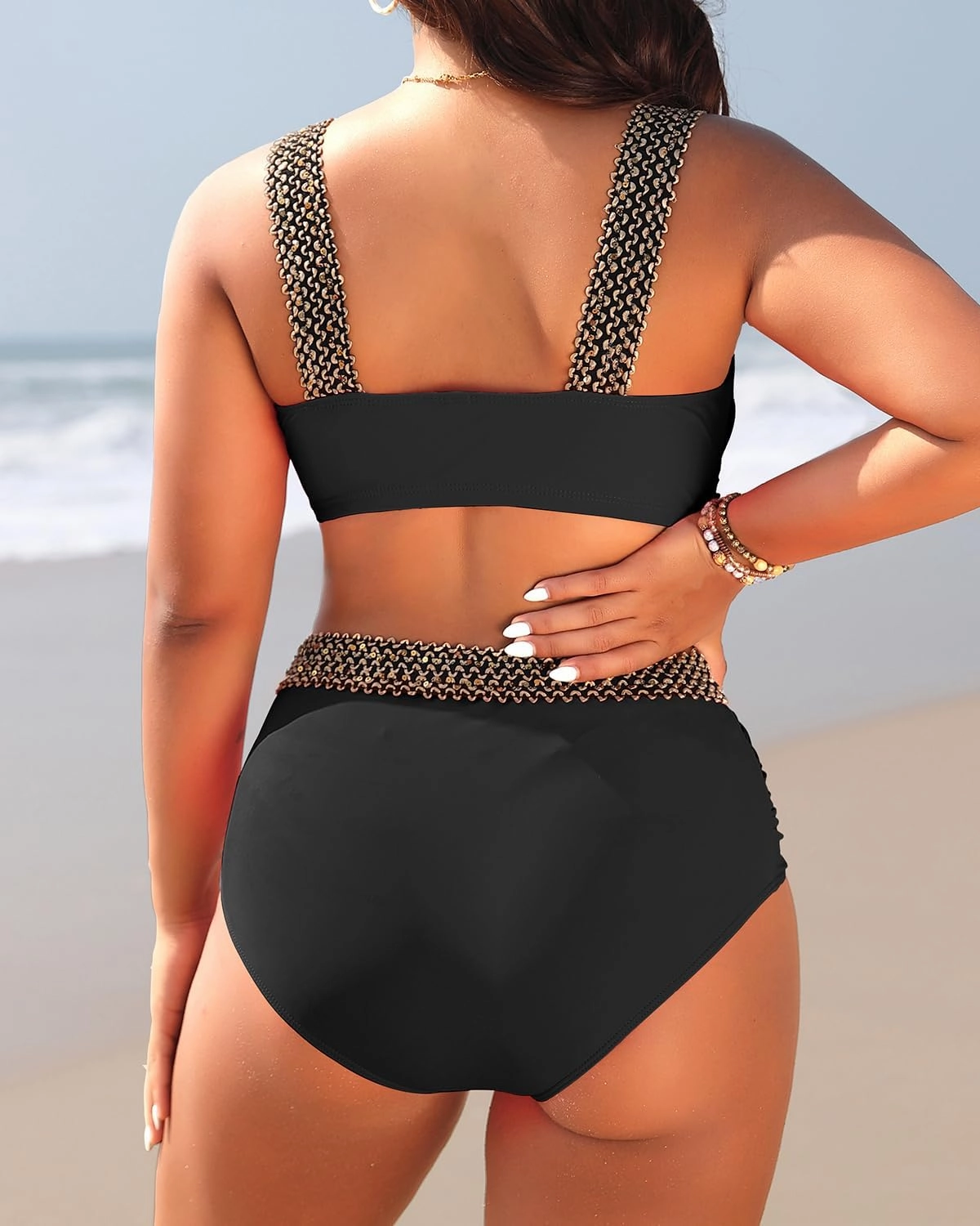 Tempt Me Women Plus Size High Waisted Bikini Set Two Piece Tummy Control Swimsuit