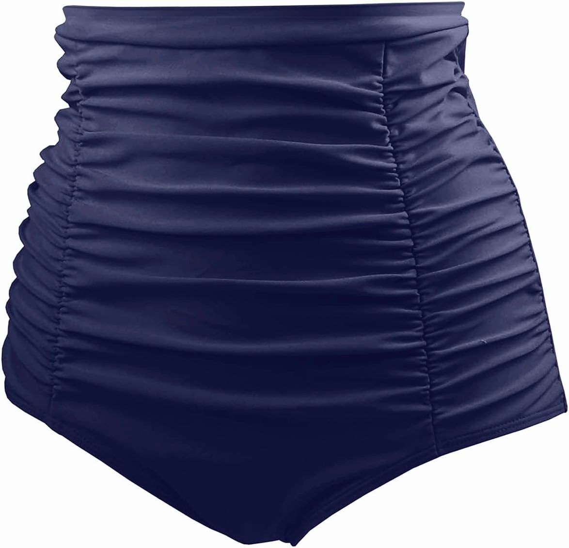 Tempt Me Women's High Waisted Swimsuit Bottom Tummy Control Ruched Bikini Bottom Vintage Swim Bottom Tankini Briefs