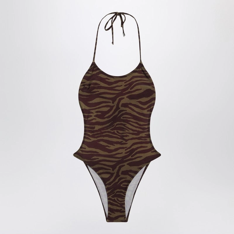 The Attico Women's Zebra One-Piece Swimsuit In /