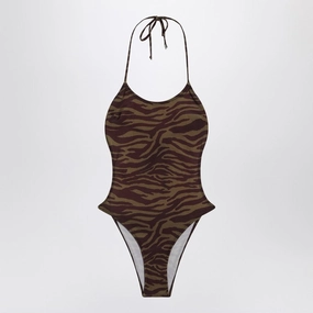 The Attico Women's Zebra One-Piece Swimsuit In /