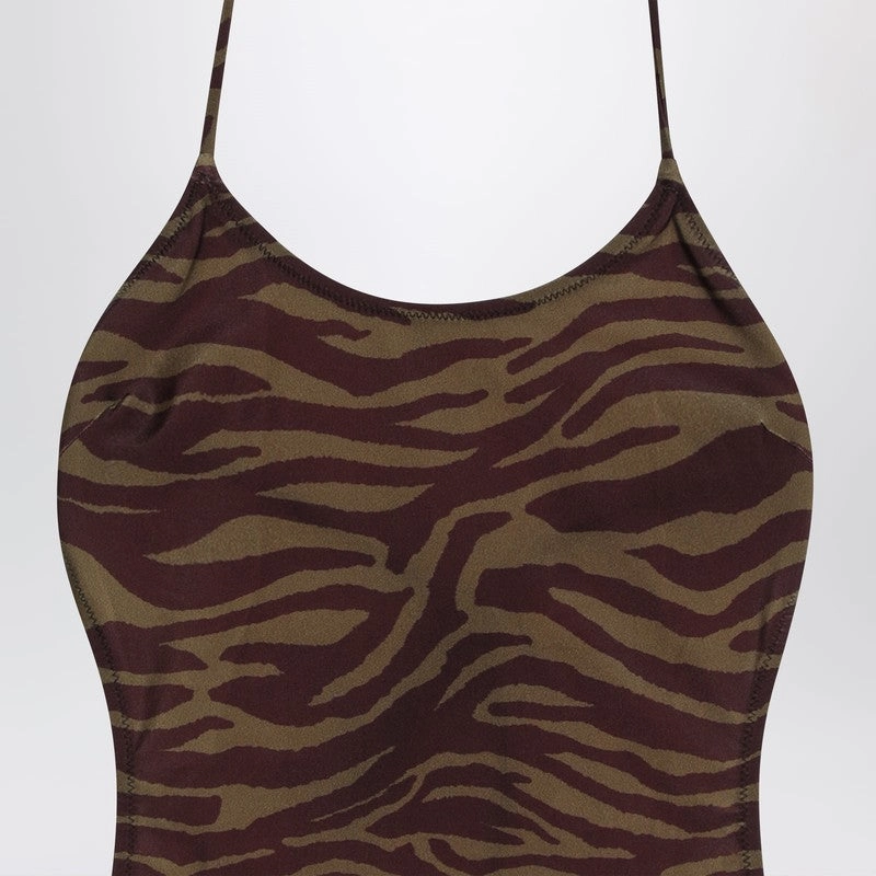 The Attico Women's Zebra One-Piece Swimsuit In /