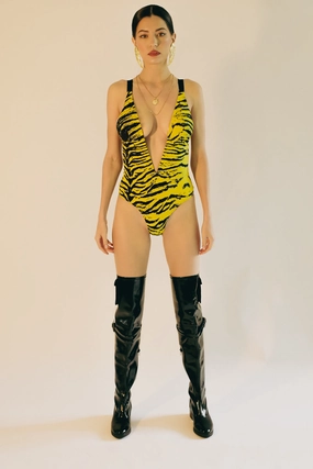Tier Animal Print One Piece