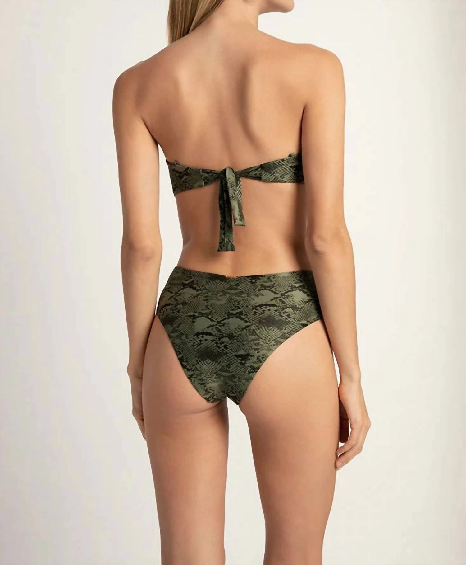 Trinkini One Piece Swimsuit In Green/black