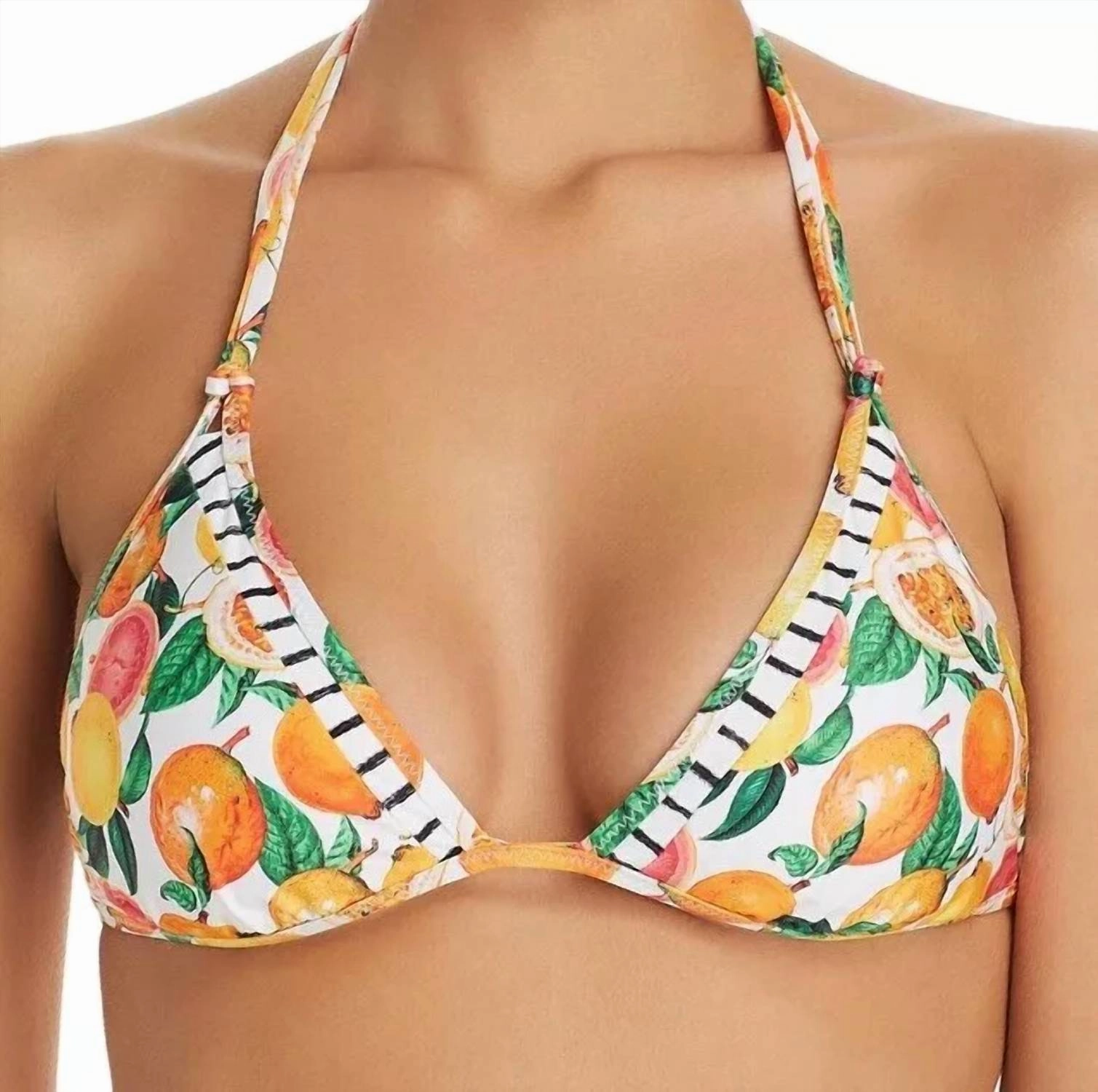 Tutti Fruitti Vixen Reversible Tri Bikini Top In Multi