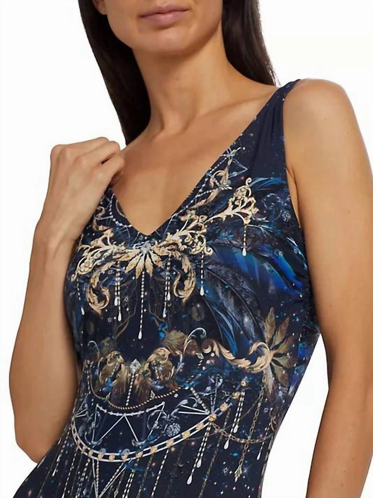 V-Neck Tank One Piece In Supernova
