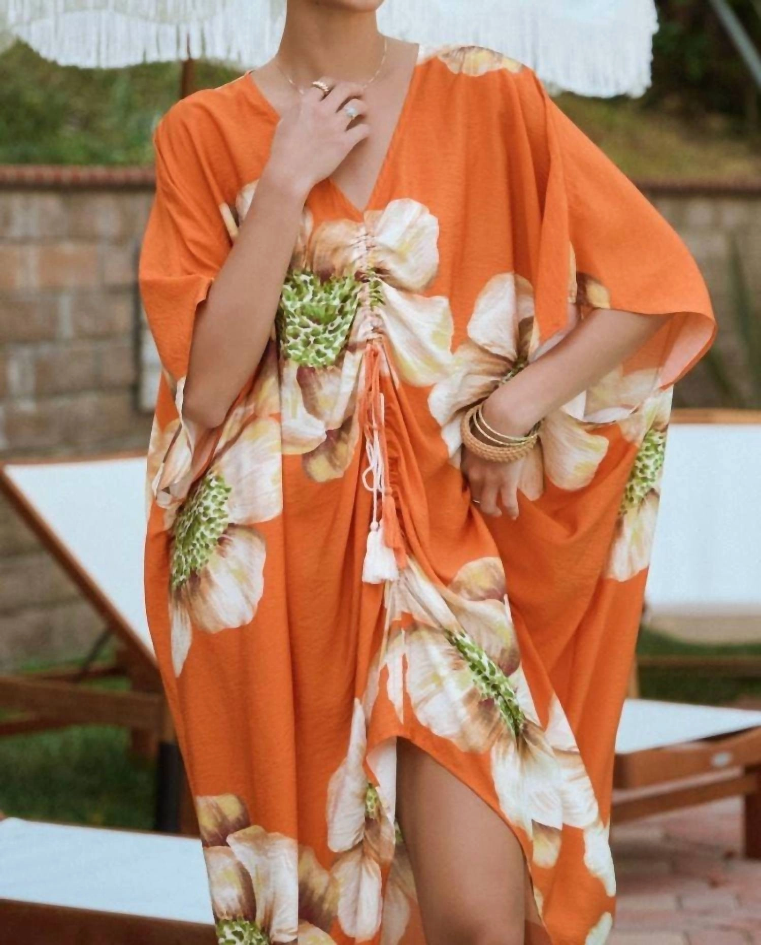 Vacation Flair Coverup In Burnt Orange