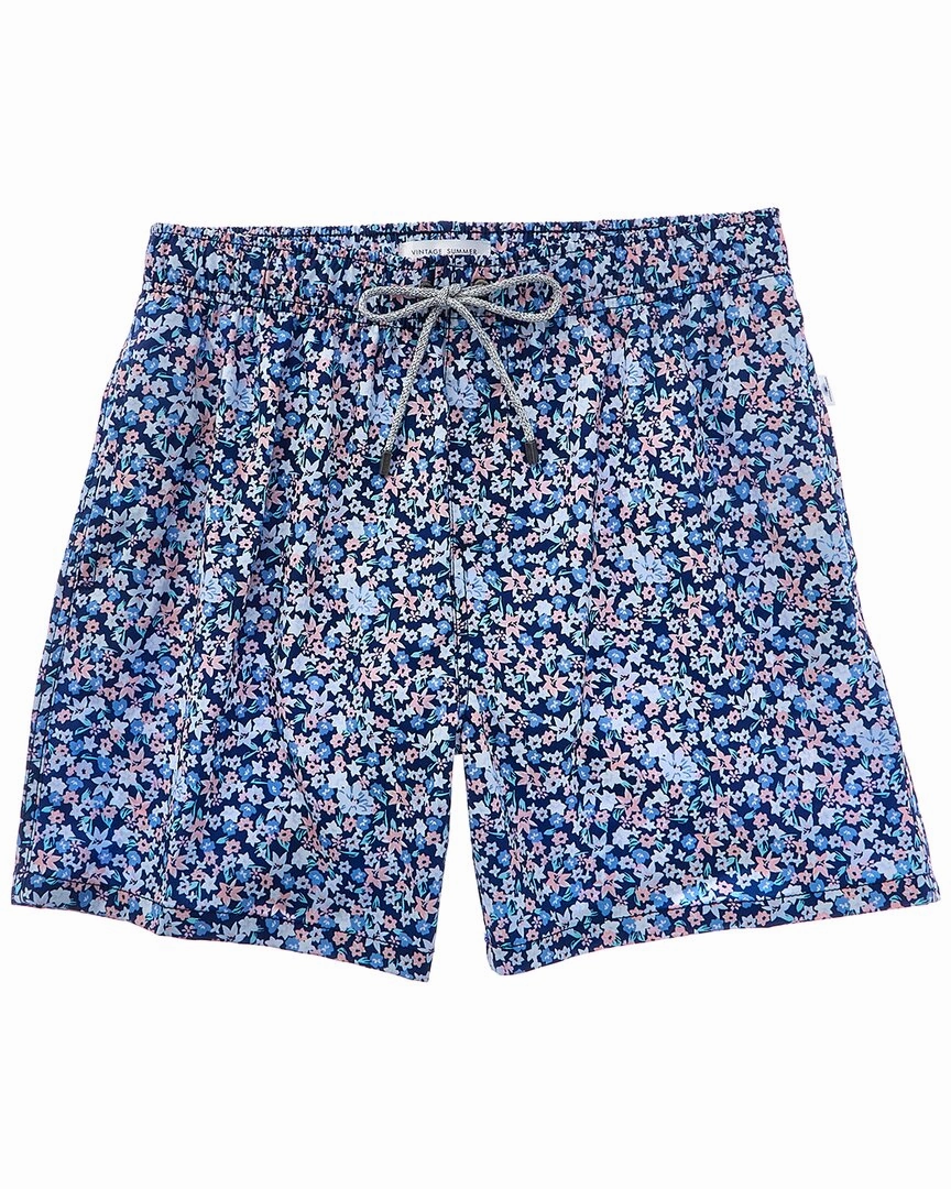 VINTAGE SUMMER 4-Way Stretch Volley Swim Trunk