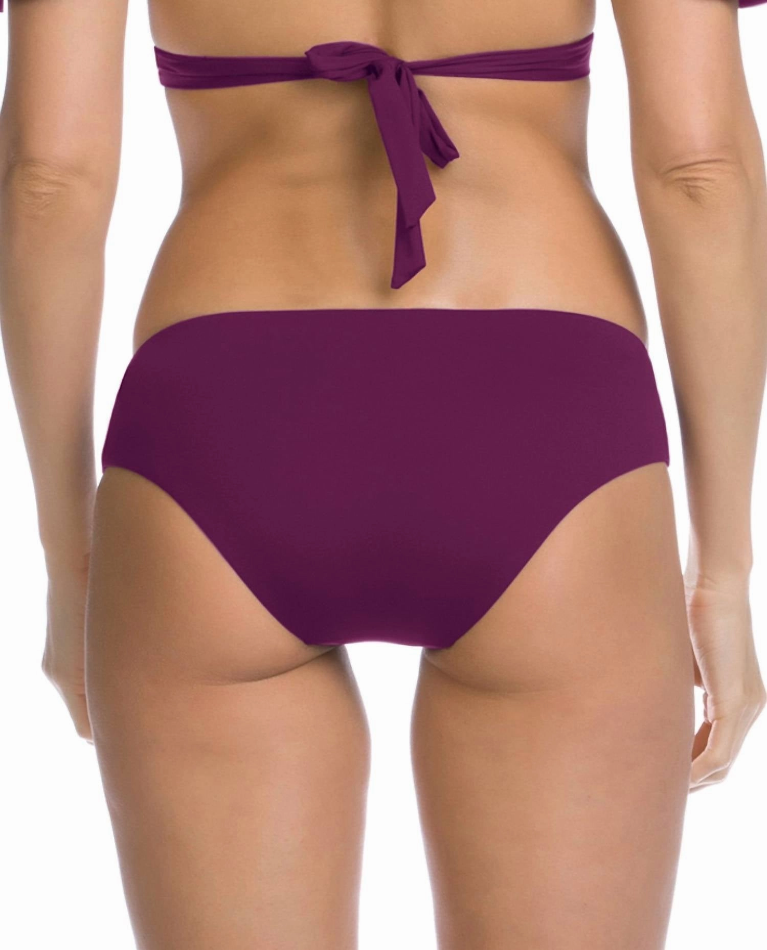 Virtue Keyhole Hipster Bikini Bottom In Raisin
