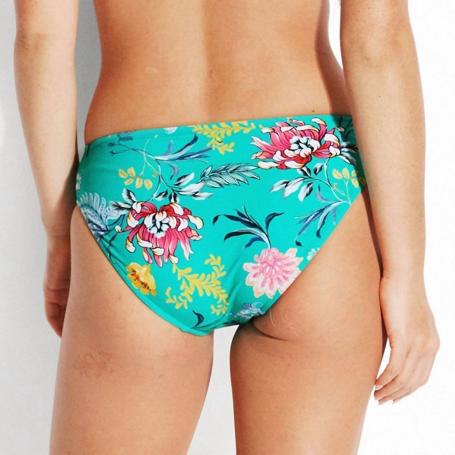 Water Garden Ruched Retro Bottom In Evergreen