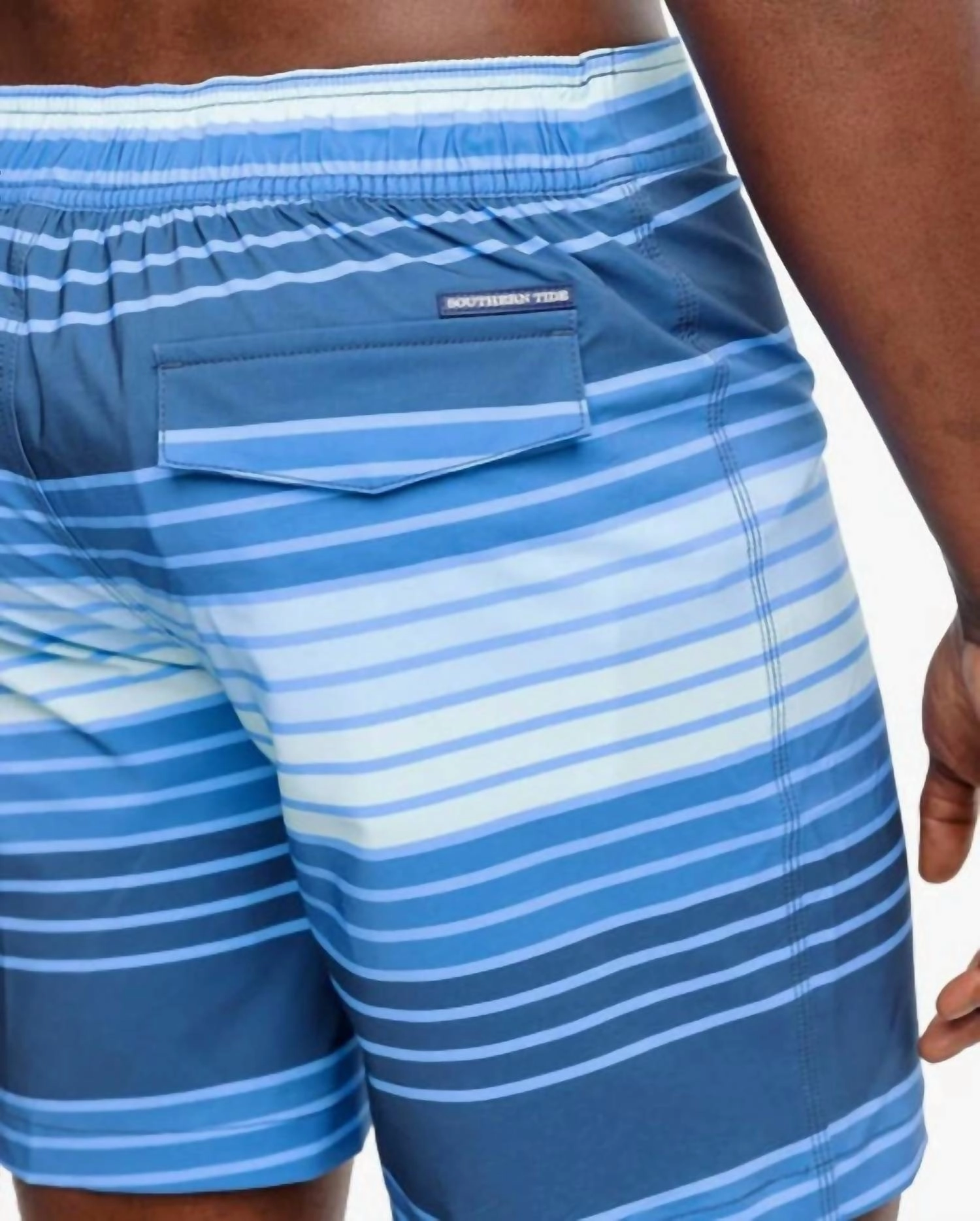 Wateree Stripe Water Short In Aged Denim