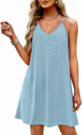 WIHOLL Swimsuit Cover Up for Women Crochet Hollow Out Summer V Neck Dresses 2025