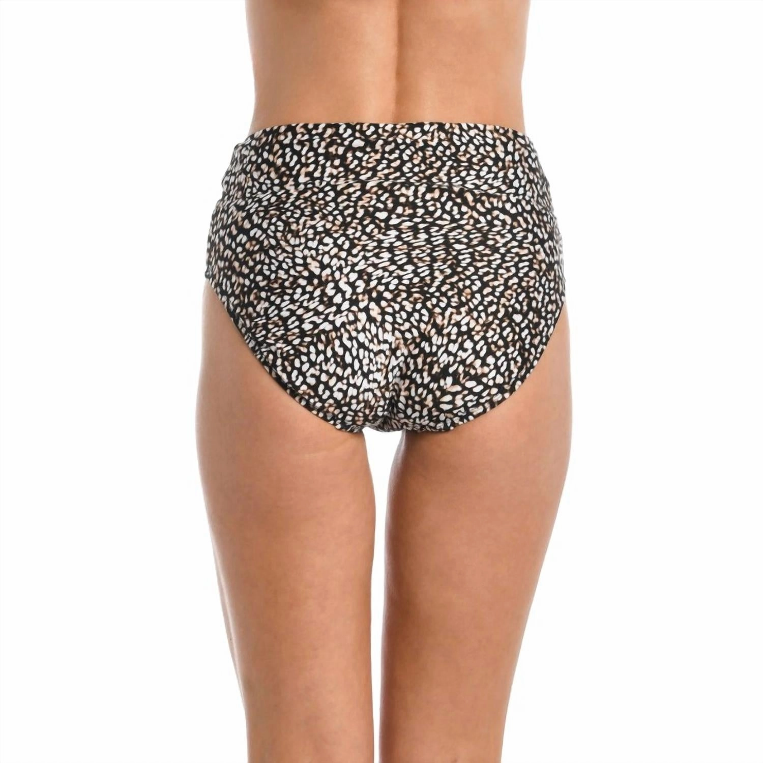 Wild Instincts High Waist Bikini Bottom In Brown