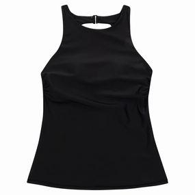 Women???s High Neck Fitted Tankini Top | ???Black???