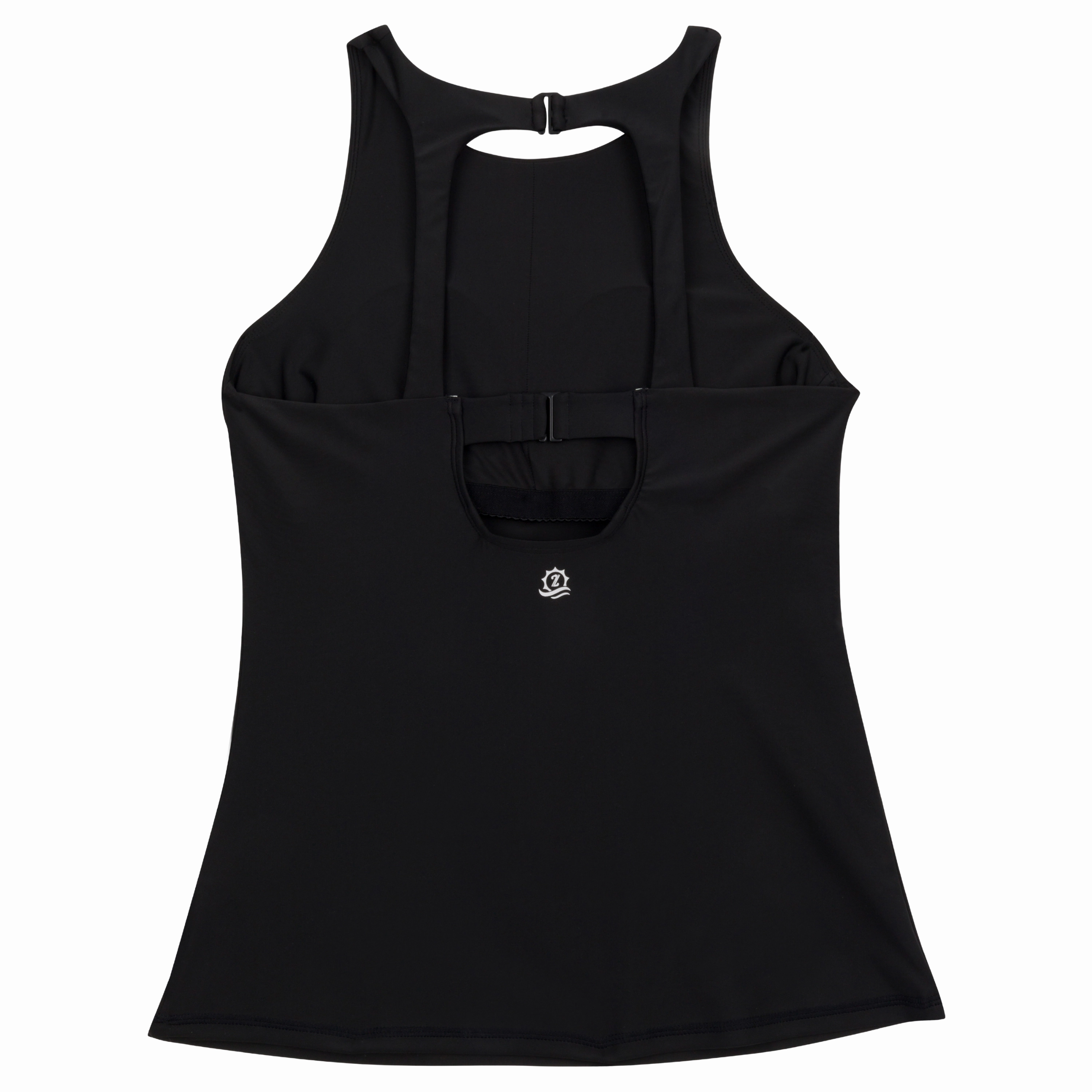Women???s High Neck Fitted Tankini Top | ???Black???