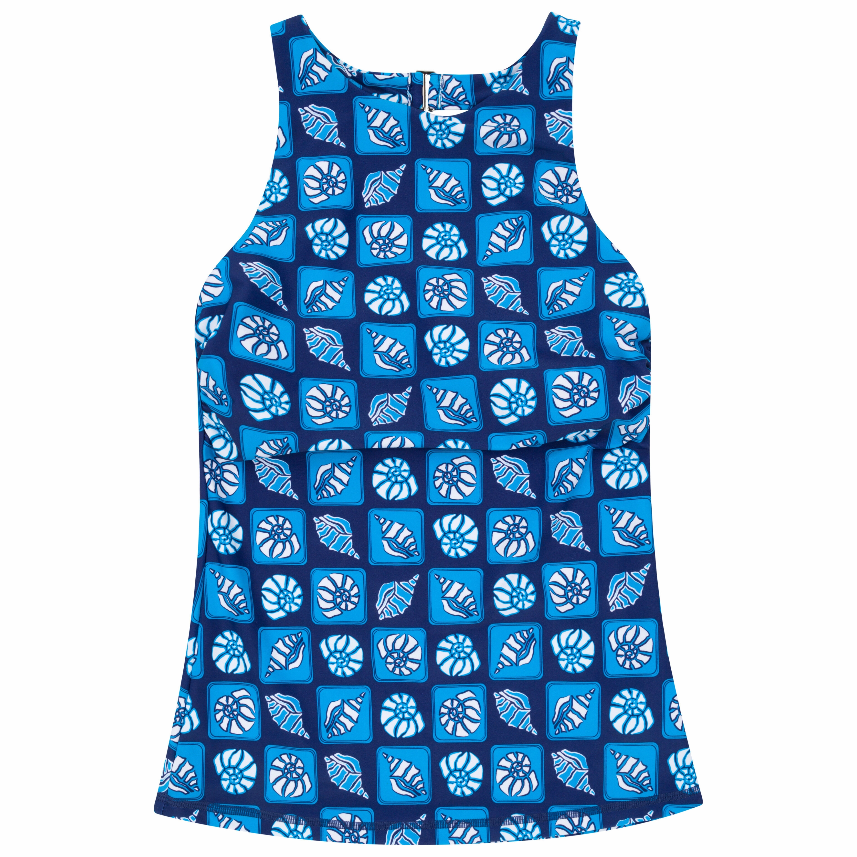 Women???s High Neck Fitted Tankini Top | ???Coastal"
