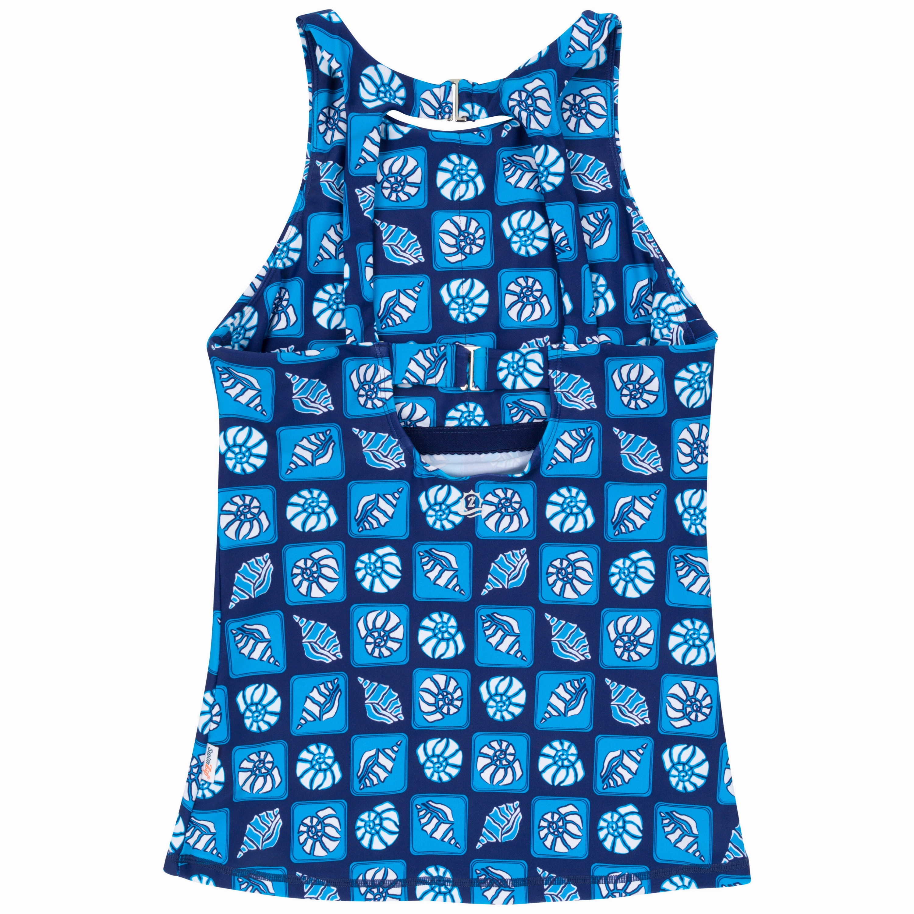 Women???s High Neck Fitted Tankini Top | ???Coastal"