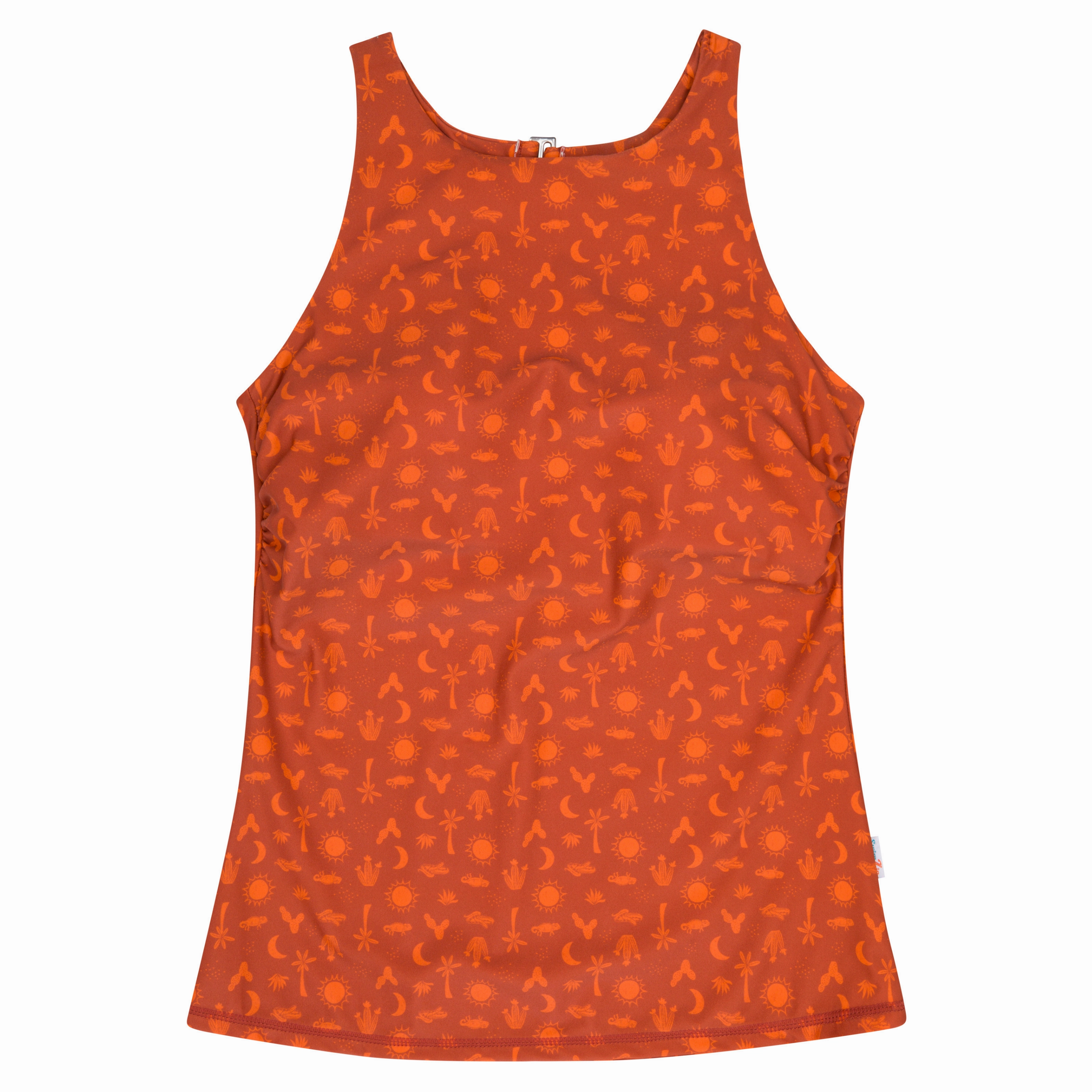 Women???s High Neck Fitted Tankini Top | ???Desert???