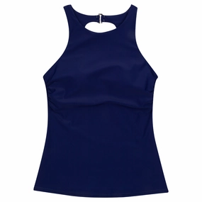 Women???s High Neck Fitted Tankini Top | ???Navy???