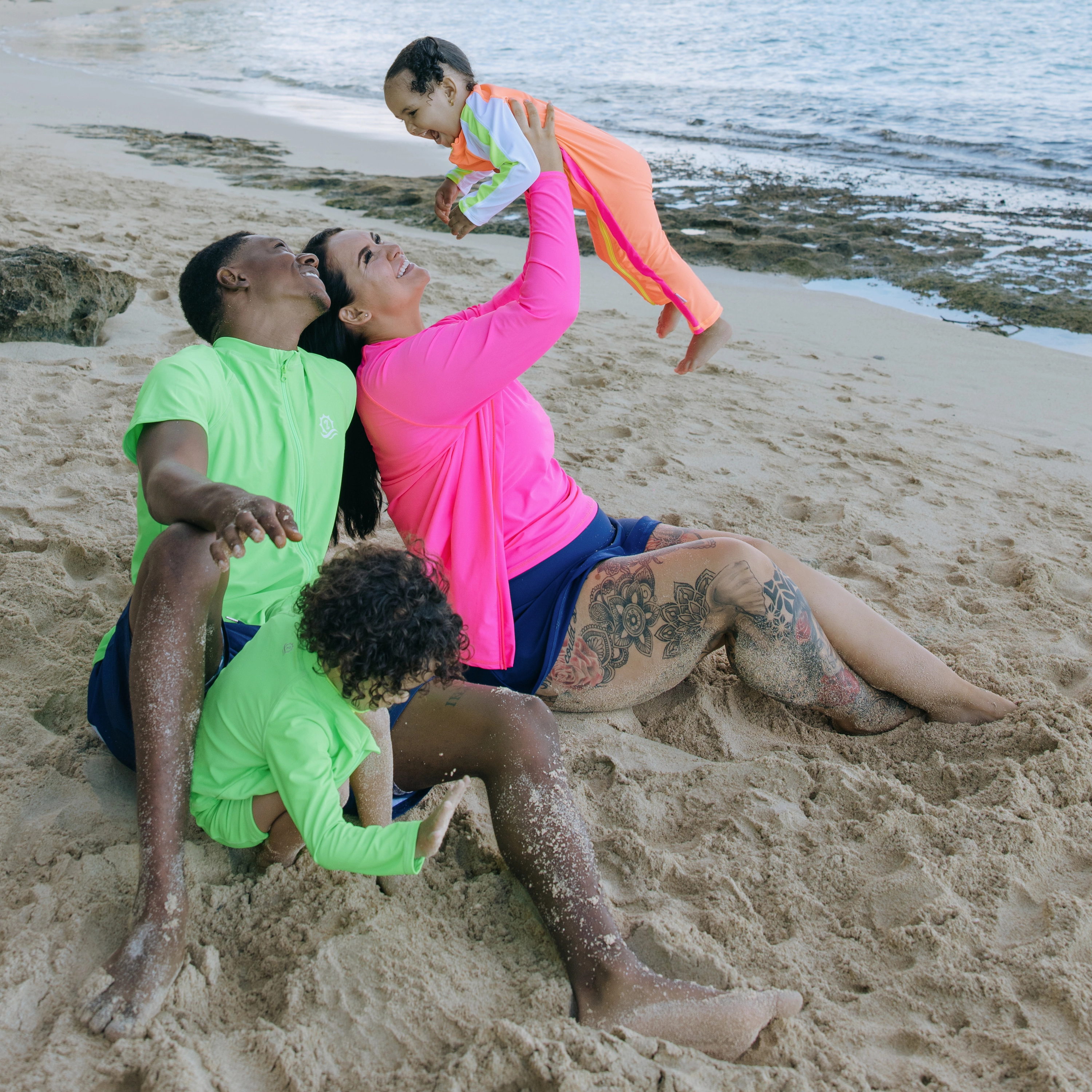Women???s High Neck Fitted Tankini Top | ???Neon Pink???