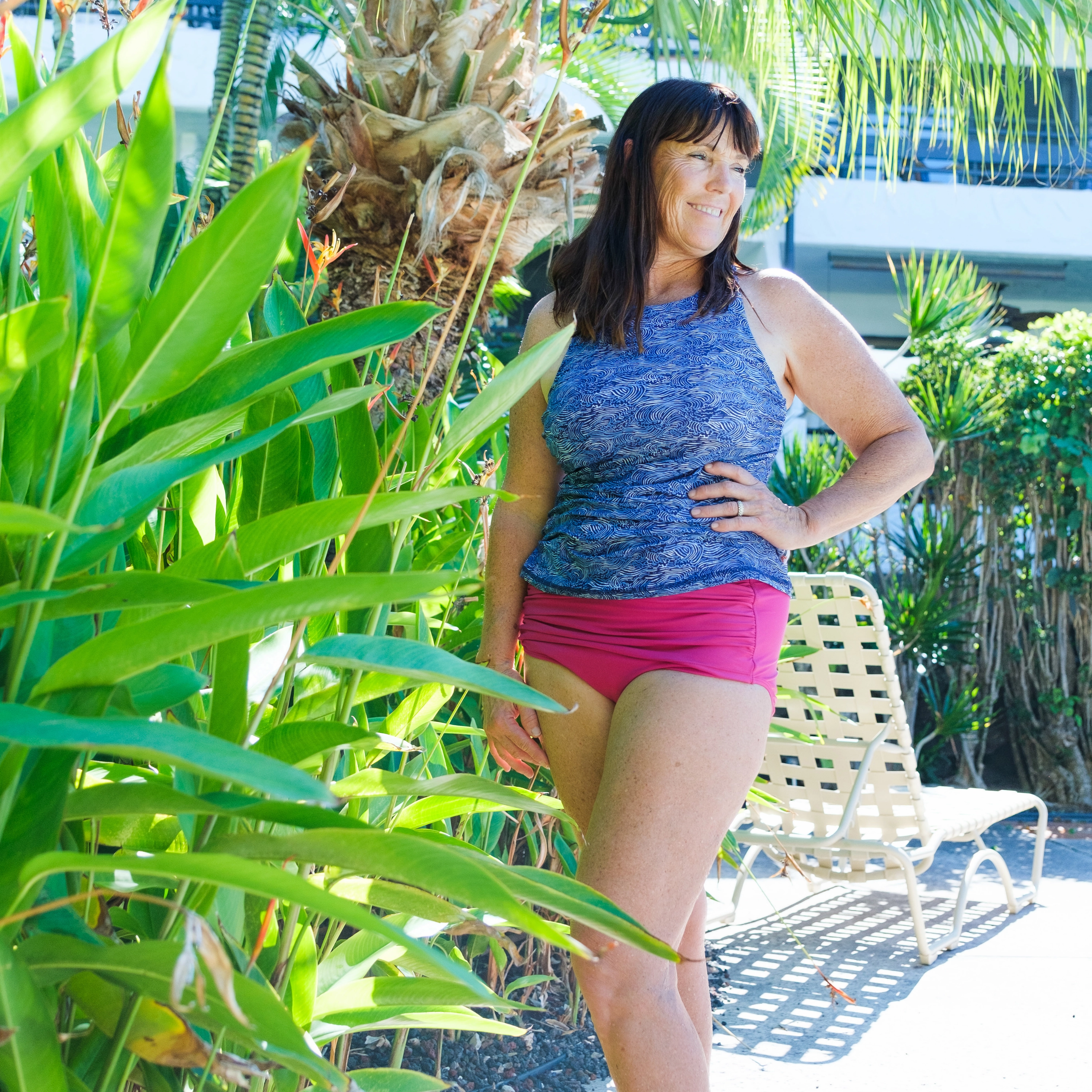 Women???s High Neck Fitted Tankini Top | ???Ocean Breeze???