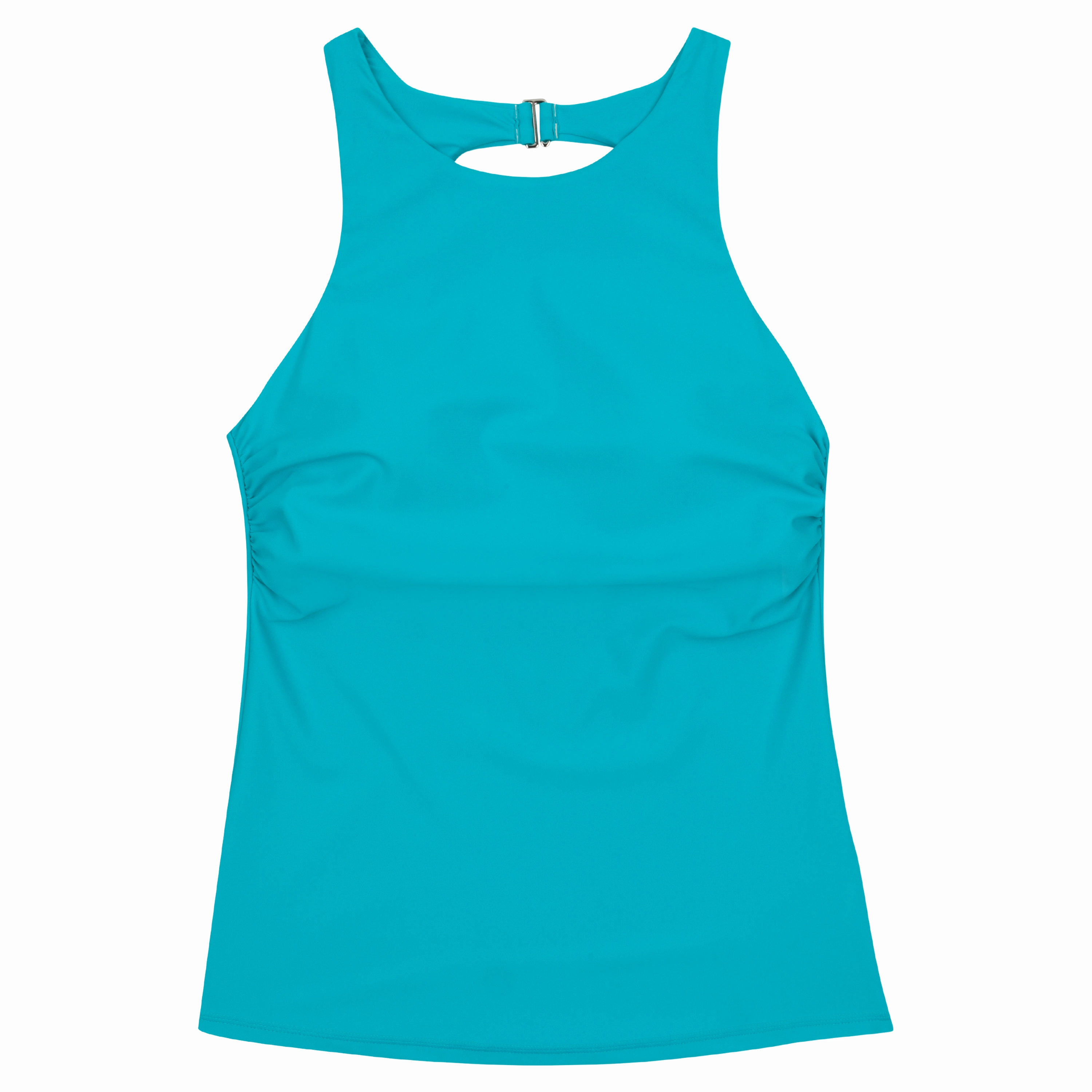Women???s High Neck Fitted Tankini Top | ???Scuba Blue???