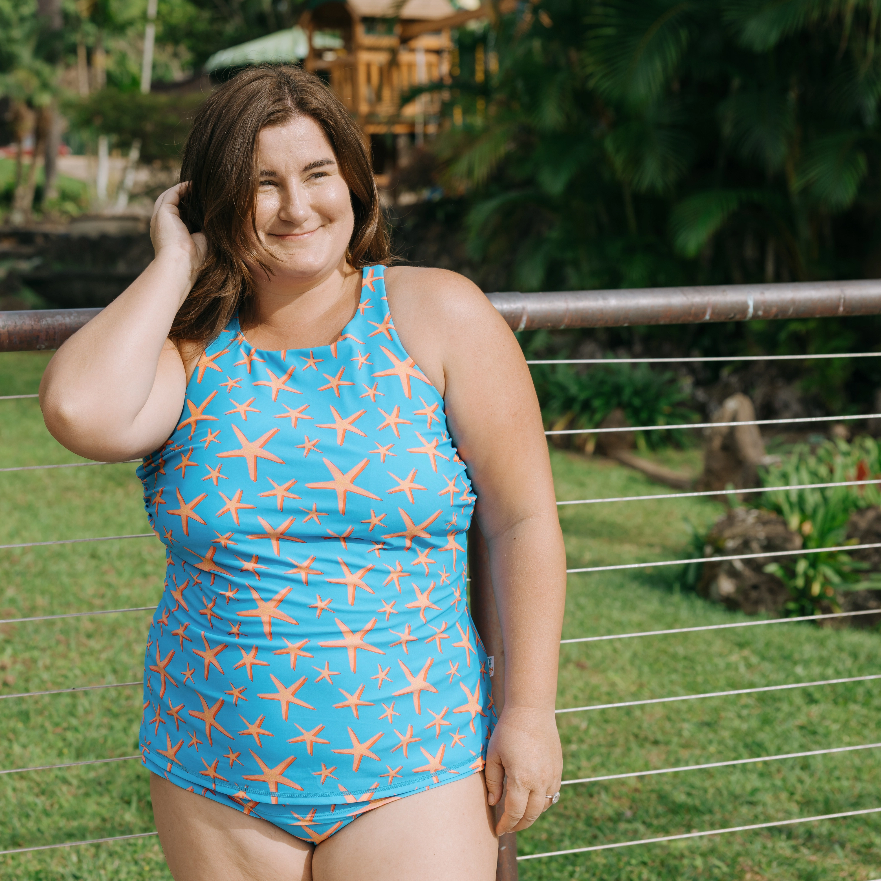 Women???s High Neck Fitted Tankini Top | ???Starfish???
