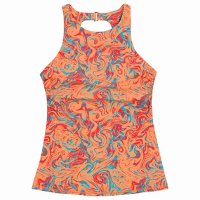 Women???s High Neck Fitted Tankini Top | ???Swirl???