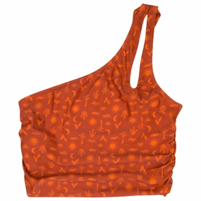 Women???s One Shoulder Crop Tankini Top | ???Desert???